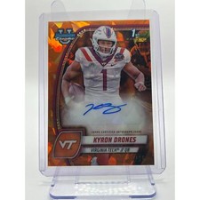 2024 Bowman University Chrome Sapphire Kyron Drones 1st Orange Auto 16/25 SSP VT
