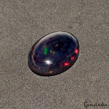 3.60 Cts Natürlich Äthiopische Schwarz Opal 14x10mm Oval Top Qualität Lose