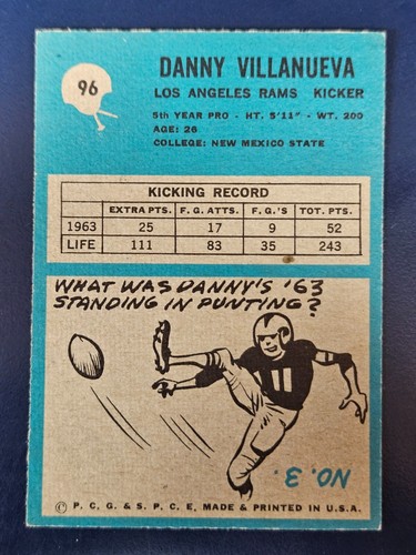Tarjetas de fútbol americano Philadelphia 1964 completan el conjunto que elijas #1 - 98 - Imagen 191 de 195