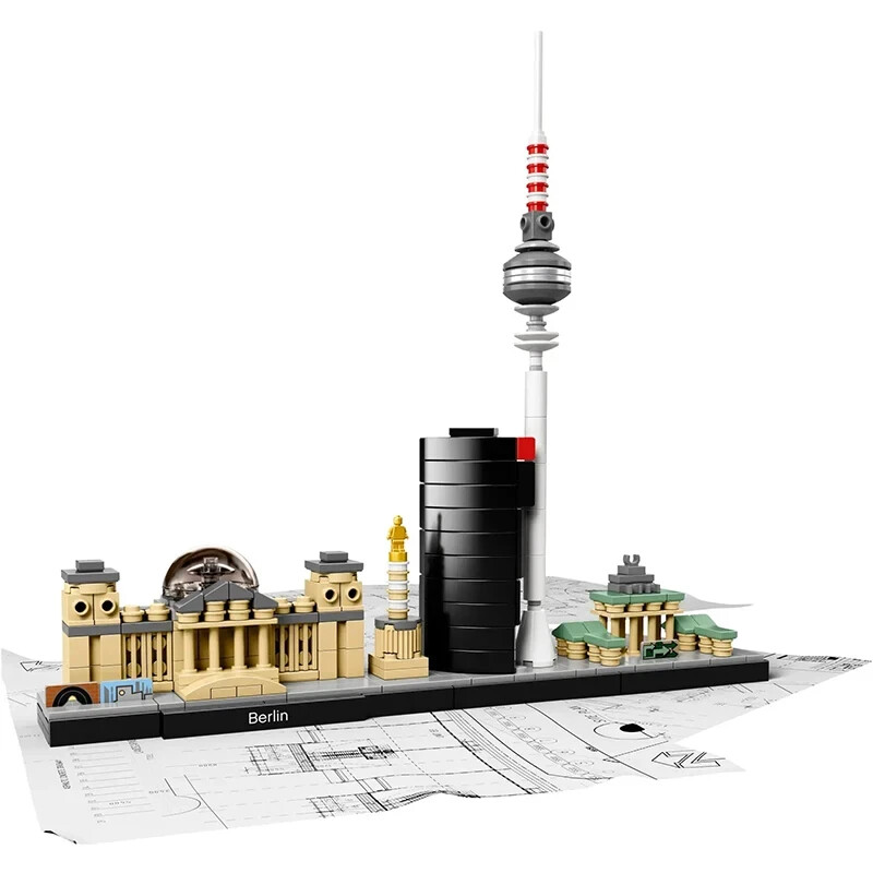 Berlin City Skyline Building Blocks - 3D Puzzle - Construction Bricks Set