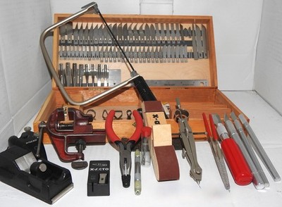   CUSTOMIZED X-ACTO #87 KIT FROM 1970s + VISE +EXTRAS+ BLADES -L@@K!  