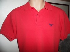 Image of Barbour Men’s BNWT  Polo Shirt Size medium lava Red