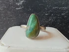 Navajo Style 925 Sterling Silver Green Turquoise Ring SIZE US 7.25 Vintage