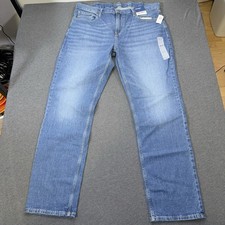 Old Navy Jeans Men 38x32 NEW Blue Straight Leg Built In Flex Medium Wash