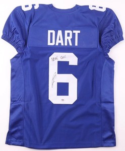 Robert O'Neill Never Quit Signed Jaxson Dart N.Y. Giants Seal Team 6 Jersey PSA