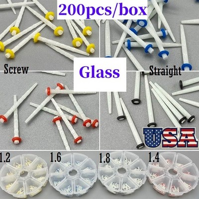 Glass Fiber Post Dental Fiber Post Teeth Restorative 1.2/1.4/1.6/1.8mm 200pc USA