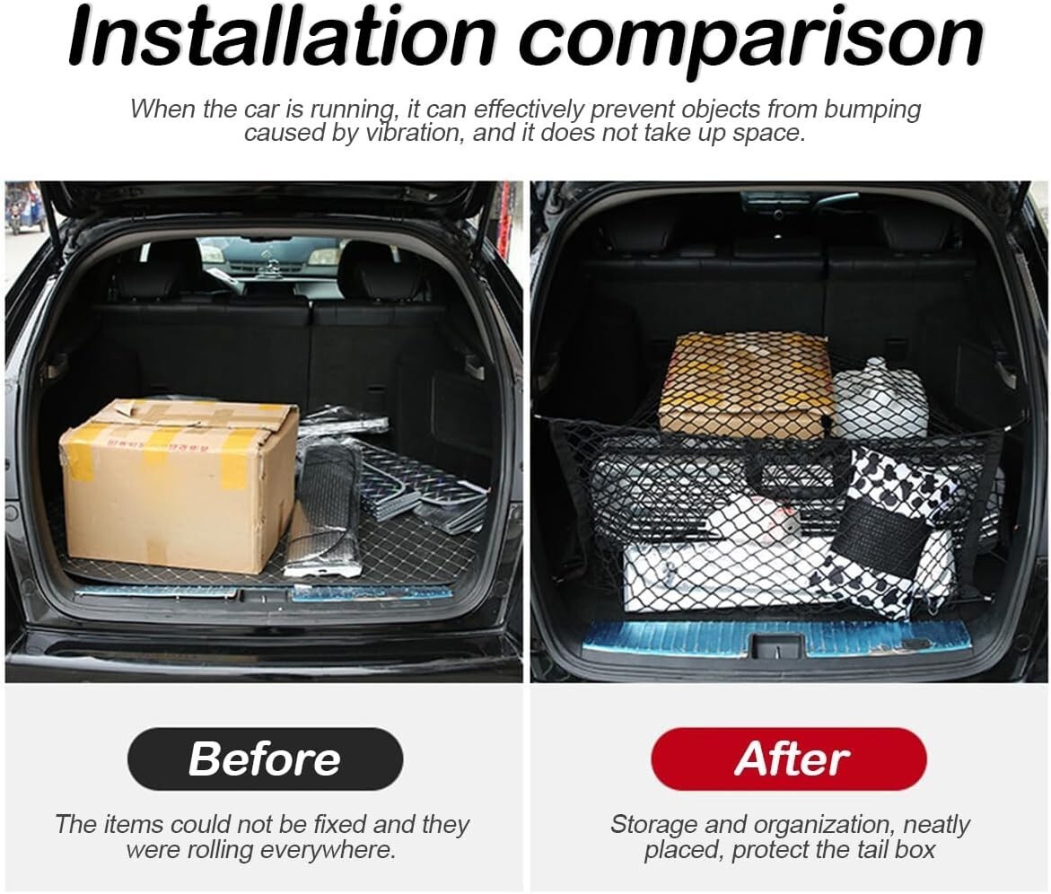 SUV Car Accessories Envelope Style Trunk Cargo Net Storage Organizer Universal