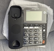 AT T CD4930 Corded BLACK Phone Digital Answering System Caller ID BIG NUMBERS