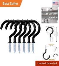 12 Pack Vinyl Coated Ceiling Hooks,Screw-in Mug Hooks