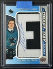 MACKLIN CELEBRINI 2024-25 SP GAME USED DRAFT DAY MARKS ROOKIE PATCH AUTO 25/35