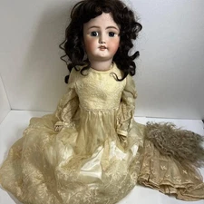 Nice Antique Simon & Halbig Bisque Head Doll Open Mouth 26.7inch