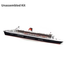 1:400 Queen Mary II Cruise Liner Ship Boat Model Unassembled DIY Paper Kit Gifts