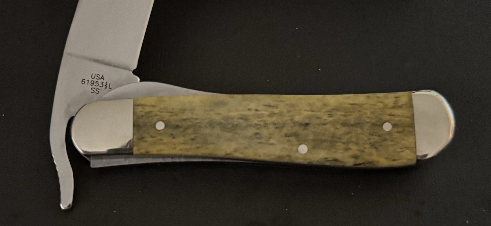 🔥 Rare Case XX 61953L Olive Bone Russlock Pocket Knife 1/500 Tony Bose