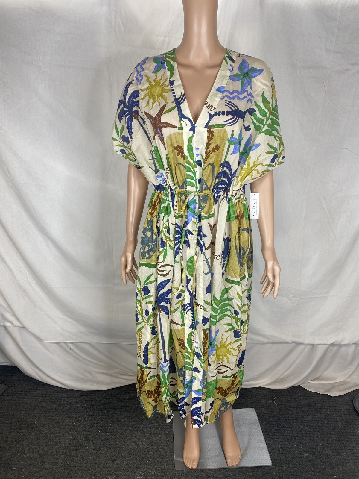 Velvet by Graham & Spencer Womens Pippa Tropical Summer Dress Size S Multicolor