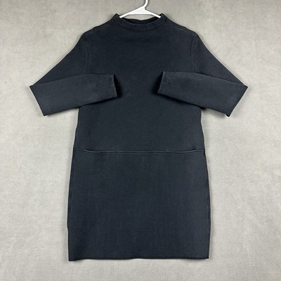 Lululemon City Bound Dress Womens 4 Black Long Sleeve Pockets Stretch EUC
