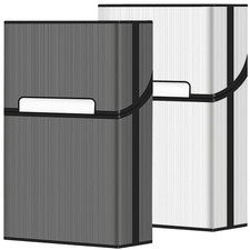 Roygra Cigarette Case 2 Pack , Magnetic Switch 20Pcs Cigarette Holder Case for
