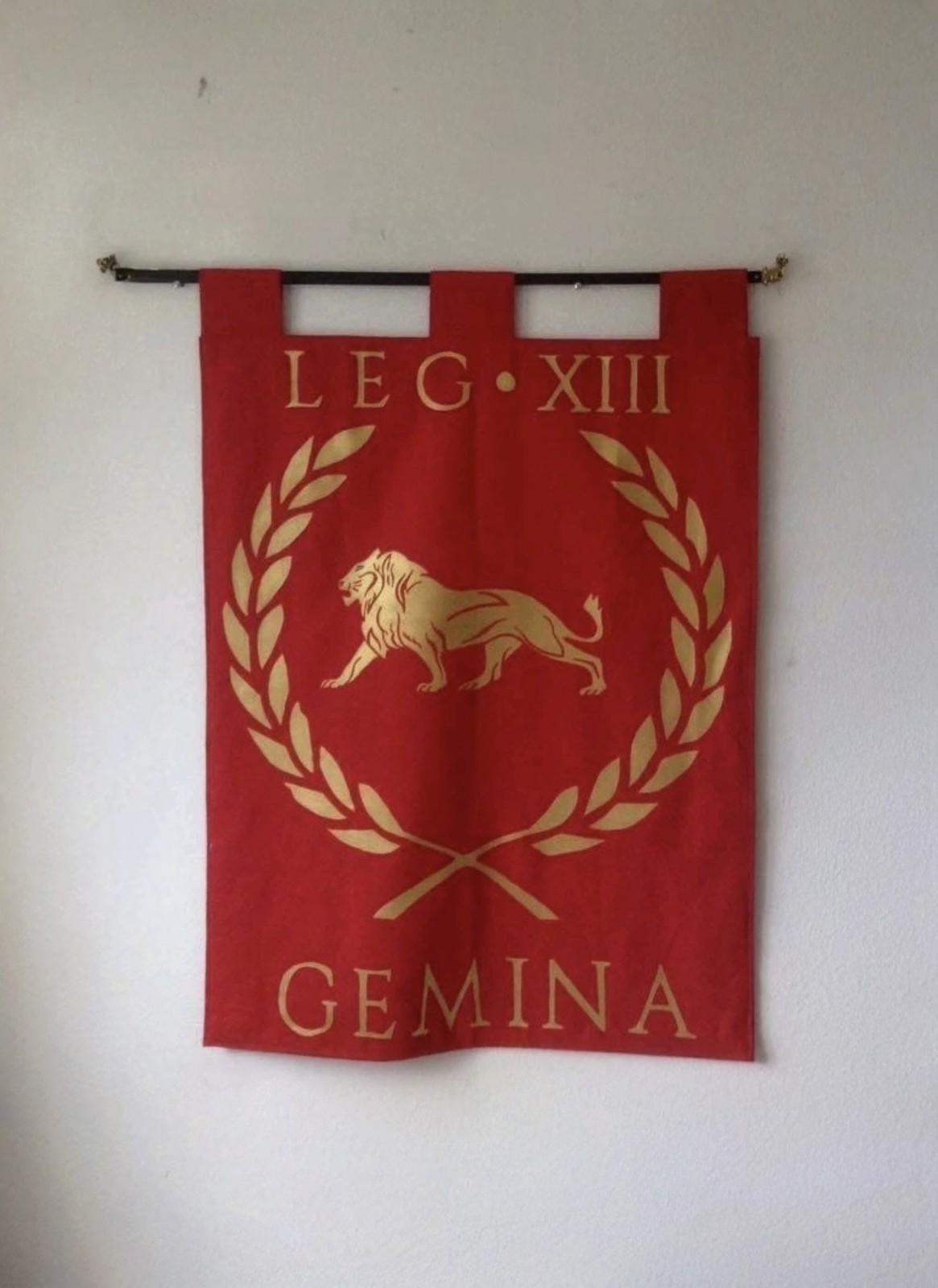 Peinture Légion XIII Gemina au Lion tableau fait main anti-déformation doublure intégrale