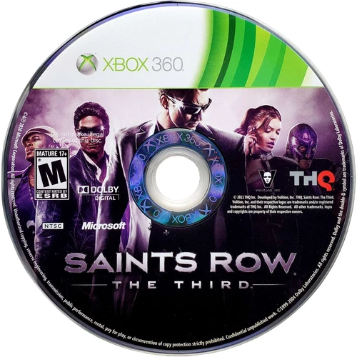 Scratch-Free - Saints Row The Third - Microsoft Xbox 360 Pristine Authentic