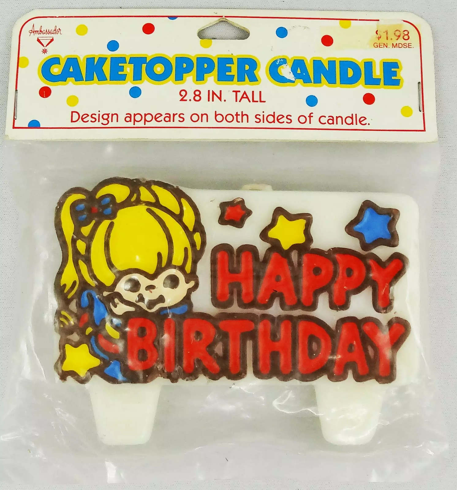 Bougie pour gâteau d'anniversaire Rainbow Brite caketopper pour décoration