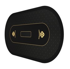 Tappetino da poker PowerPoker Pro 200 cm x 100 cm XXL Premium supporto per tavolo da poker nero