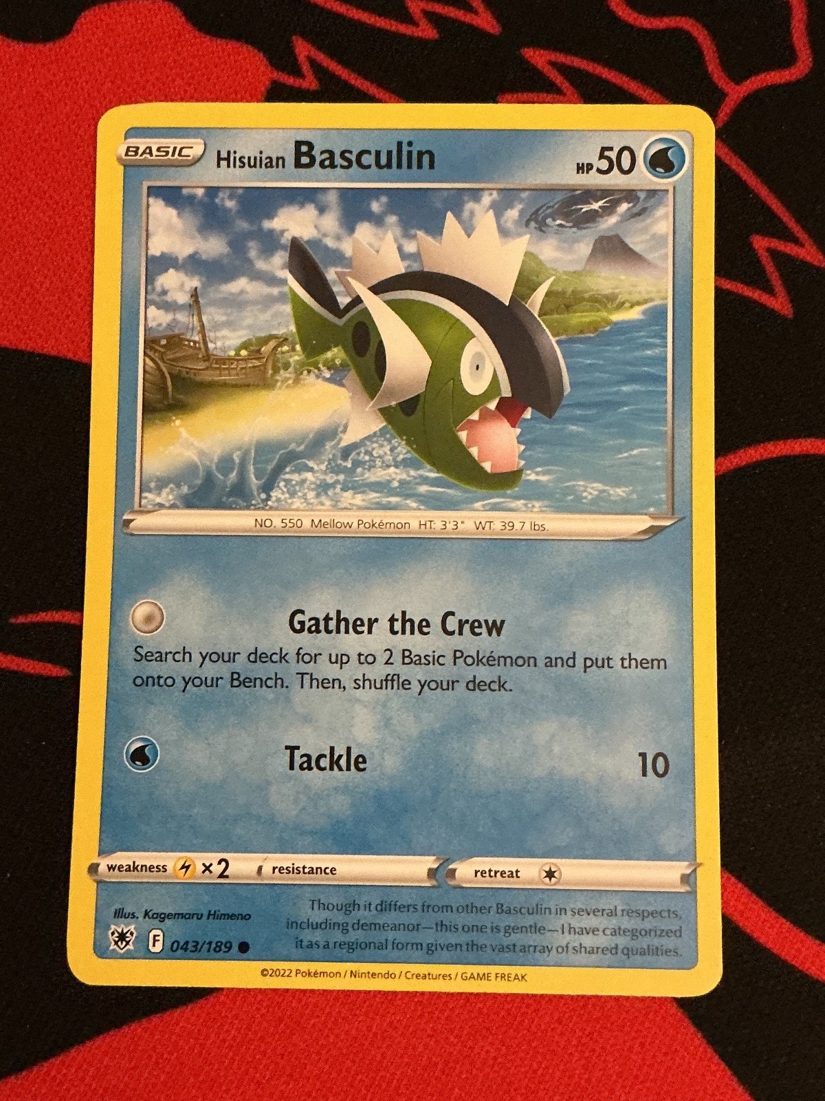 Hisuian Basculin 043/189 Common Astral Radiance Pokemon Lightly Played