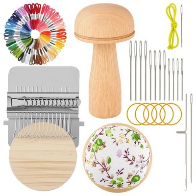 Mini Darning Loom Kit, Mushroom Knit Patch Kit, PatchMaker Mending Tool with ...