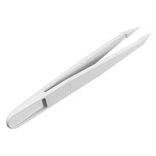 93302 White Plastic Pointed Tip Anti-static Tweezers 4.7" Length 1Pc