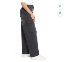 Jessica Simpson High Rise Wide Leg Stretch Dark Wash Denim Flap Pocket Jeans Wo  