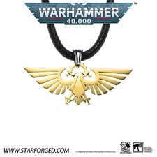 Starforged Warhammer 40k Imperial Aquila Men's Stainless Steel Necklace
