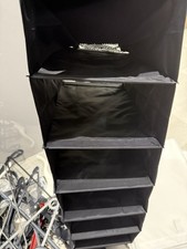 IKEA BLACK  9-COMPARTMENT Hanging Wardrobe Storage Organizer, 34X22X123CM