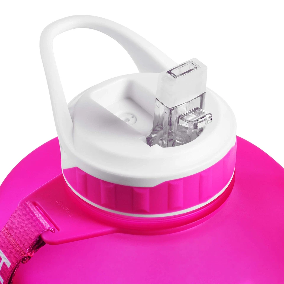 Botella de agua motivacional HydroMATE de medio galón 64 oz (turquesa rosa) Foto 3 de 4