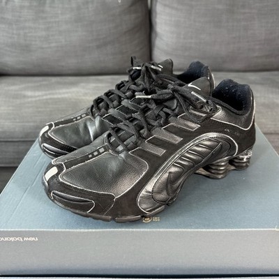 Nike Shox Navina Black Leather Running Athletic Shoes 356918-006 Women's Size 10