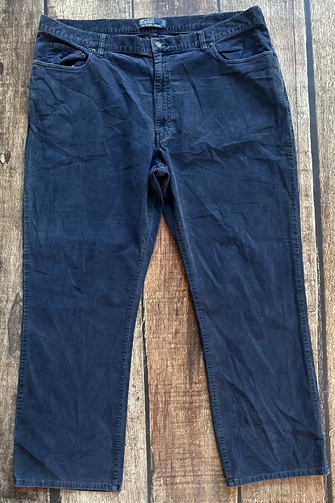 VINTAGE POLO RALPH LAUREN CORDUROY PANTS BLUE MENS SIZE 42X30 EXCELLENT