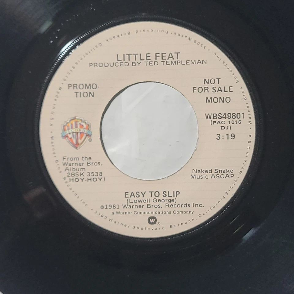 Little Feat ~ Easy To Slip/ Same ~ Warner Bros. Promo 45 RPM Record - Image 4 of 4