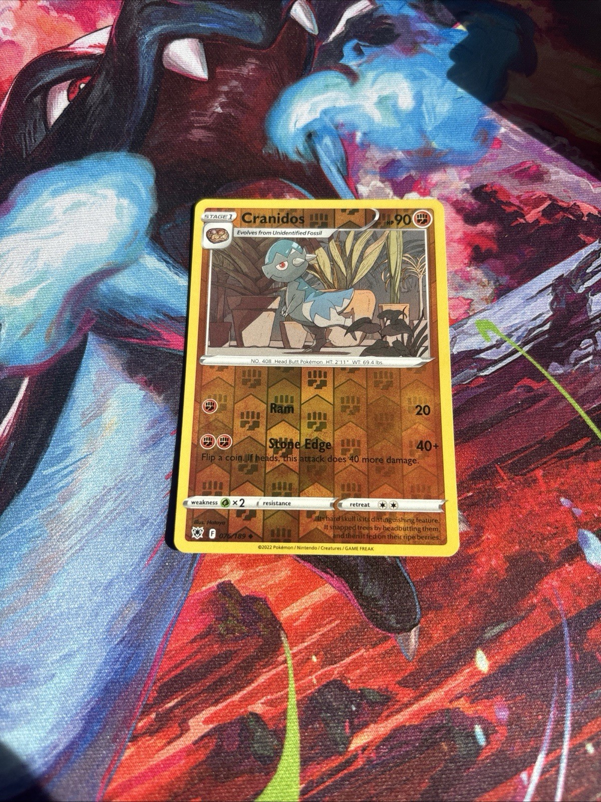 Pokemon Cranidos 76/189 Reverse Holo Astral Radiance LP Fast Shipping