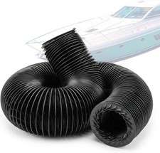 16.4ft Marine Ventilation Hose Kit - 4  Boat Blower 4in 16.4ft, Black