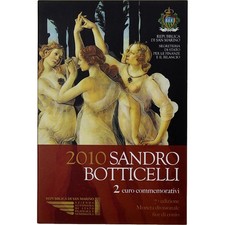 [#1278744] San Marino, 2 Euro, Sandro Botticelli, Coin card, 2010, Rome, Bi-Meta