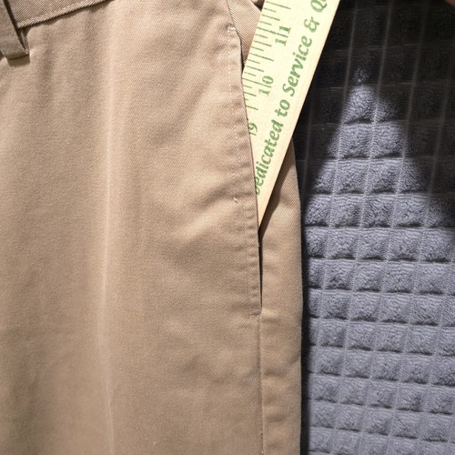 Pantalones Chinos Izod Caqui Tostado 40x30 Pierna Recta Oficina Uniforme Trabajo Preppy Informal - Imagen 6 de 18