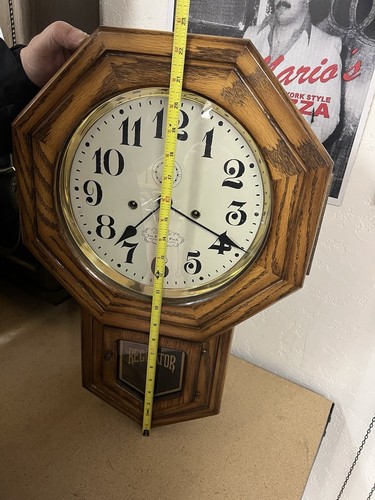 RARE Kieninger J1212 Regulator Wall Clock NEW ENGLAND CLOCK CO. Triple Chime VTG - Picture 13 of 15