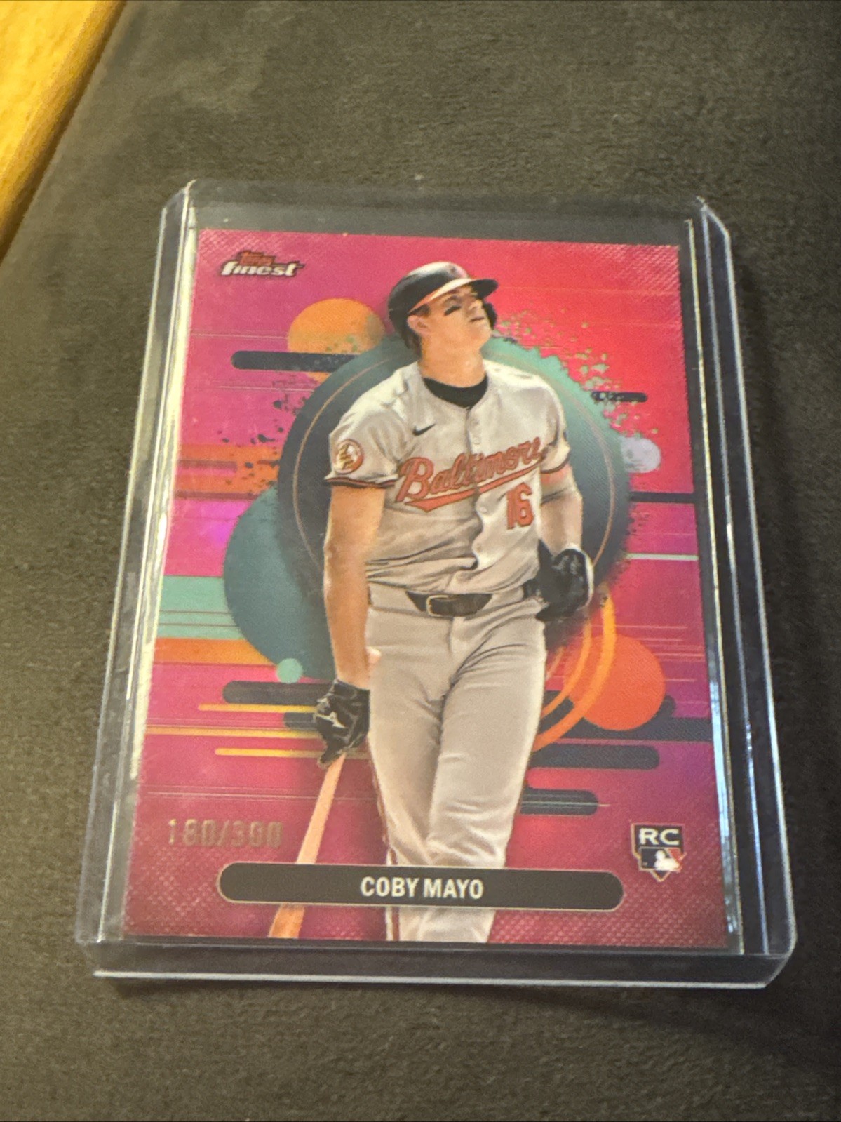 2025 Topps Finest Coby Mayo RC Magenta /300 Uncommon Rookie #188 Orioles