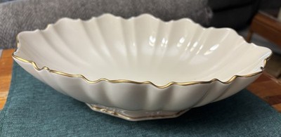Lenox Symphony Ivory  Footed 11''  Serving Dish w/24K Gold trim Made in USA