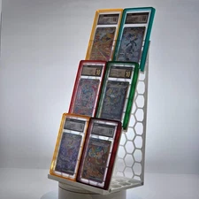 3-Tier Graded Card Display Tower Stand XL w/ Magnetic Expansion PSA,CGC (2-Pack)