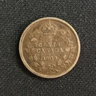 1909 Canada 5 Cents King Edward VII .925 Silver