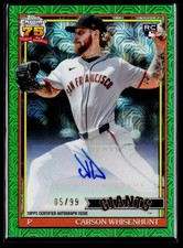 2026 Topps #91C-52 Carson Whisenhunt Anni Chrome Autographs Green Refract #/99