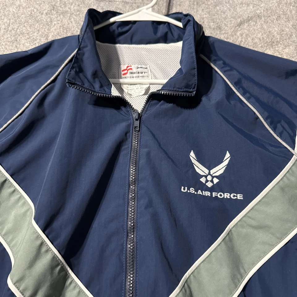 U.S. Air Force Skilcraft Jacket Mens Large Long Windbreaker Full Zip Mesh Lined - Image 2 of 4