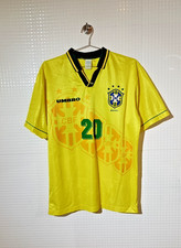 Original BRAZIL 1995 Home Jersey Football Shirt Brasil Umbro Ronaldo - XL