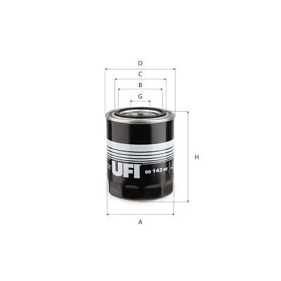 Ufi Ölfilter Größe 12 80.143.00 - Bild 2