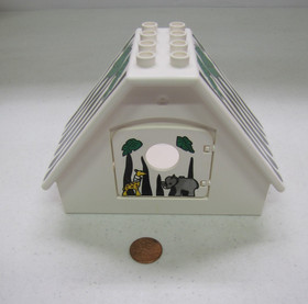Vintage Lego Duplo Jungle Safari Wildlife Park Zoo House Sloped Building 3095