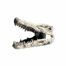 Reptilien-Unterschlupf in Sch&auml;delform realistisch Krokodilsch&auml;del dekorativ