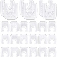 Funtery 20 Pieces Callus Pads for Feet, U-Shaped Gel Transparent